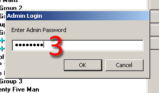 Enter admin pass