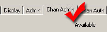 click channel admin tab