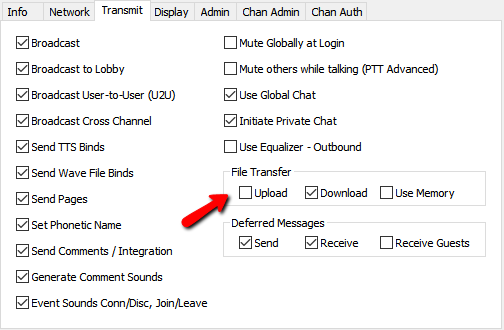 File Transfer Permissions