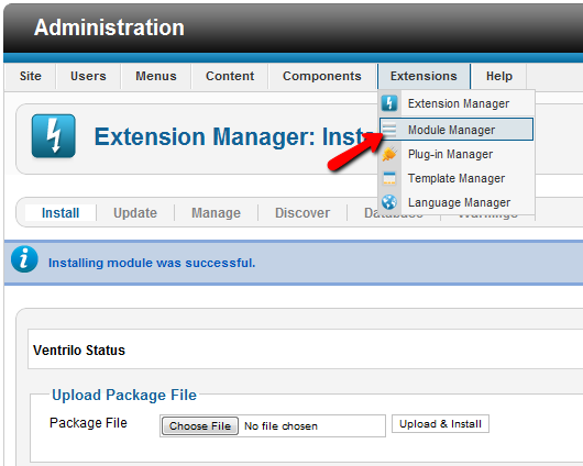 joomla module manager